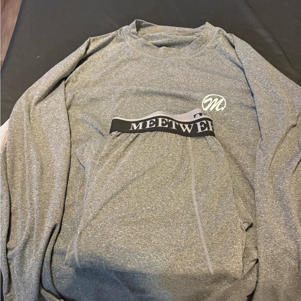 Gray Men's Long Sleeve Shirt